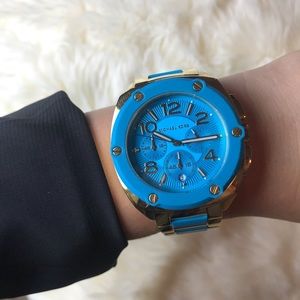 Michael Kors Blue and Gold Watch